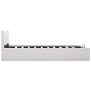 hydraulisk opbevaringsseng 120 x 200 cm kunstlæder hvid