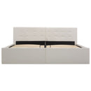 sengeramme uden madras med hydraulisk opbevaring 160x200cm hvid