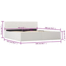 sengeramme uden madras med hydraulisk opbevaring 160x200cm hvid