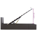hydraulisk opbevaringsseng 90x200 cm kunstlæder grå