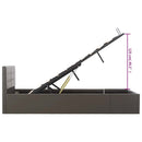 hydraulisk opbevaringsseng 120 x 200 cm kunstlæder grå