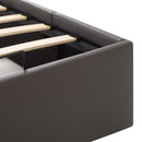 sengeramme uden madras med hydraulisk opbevaring 180x200cm grå