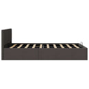 hydraulisk opbevaringsseng 120 x 200 stof mørkegrå