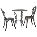 bistrosæt 3 dele støbt aluminium