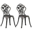 bistrostole 2 stk. støbt aluminium bronzefarvet