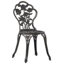 bistrostole 2 stk. støbt aluminium bronzefarvet