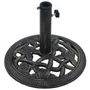 parasolfod 9 kg 40 cm støbejern sort og bronze