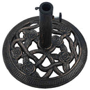 parasolfod 9 kg 40 cm støbejern sort og bronze
