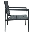 havebænk 120 cm HDPE trælook grå