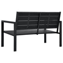 havebænk 120 cm HDPE trælook sort