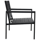 havebænk 120 cm HDPE trælook sort