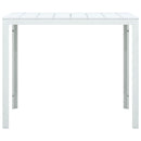 sofabord 78x78x74 cm HDPE trælook hvid