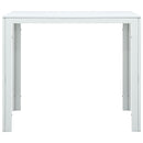 sofabord 78x78x74 cm HDPE trælook hvid