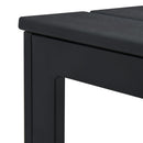 sofabord 78x78x74 cm HDPE trælook sort