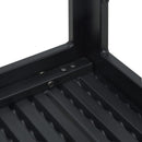 sofabord 78x78x74 cm HDPE trælook sort