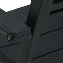 havestole 4 stk. HDPE trælook sort