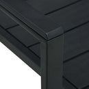 havestole 4 stk. HDPE trælook sort