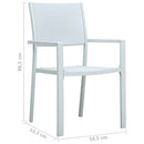 havestole 4 stk. plastik rattanlook hvid