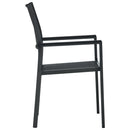 havestole 4 stk. plastik rattanlook sort