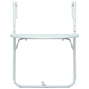 hængende altanbord 60 x 64 x 83,5 cm plastik rattanlook hvid