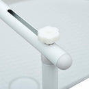 hængende altanbord 60 x 64 x 83,5 cm plastik rattanlook hvid