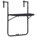 hængende altanbord 60 x 64 x 83,5 cm plastik rattanlook sort