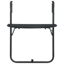 hængende altanbord 60 x 64 x 83,5 cm plastik rattanlook sort