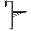 hængende altanbord 60 x 64 x 83,5 cm plastik rattanlook sort