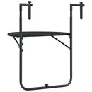 hængende altanbord 60 x 64 x 83,5 cm plastik rattanlook sort