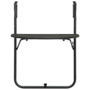 hængende altanbord 60 x 64 x 83,5 cm plastik rattanlook brun