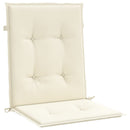 stolehynde m. lav ryg 2 stk. 100x50x3 cm oxfordstof cremefarvet
