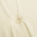 stolehynde m. lav ryg 4 stk. 100x50x2 cm oxfordstof cremefarvet
