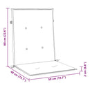 stolehynde m. lav ryg 4 stk. 100x50x2 cm oxfordstof cremefarvet
