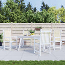 stolehynde m. lav ryg 4 stk. 100x50x2 cm oxfordstof cremefarvet