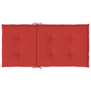 stolehynde m. lav ryg 2 stk. 100x50x3 cm oxfordstof rød
