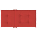 stolehynde m. lav ryg 4 stk. 100x50x3 cm oxfordstof rød