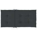 stolehynde m. lav ryg 2 stk. 100x50x3 cm oxfordstof sort