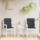 stolehynde m. lav ryg 2 stk. 100x50x3 cm oxfordstof sort