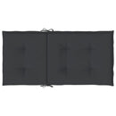 stolehynde m. lav ryg 4 stk. 100x50x3 cm oxfordstof sort