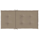 stolehynde m. lav ryg 2 stk. 100x50x3 cm oxfordstof grårun