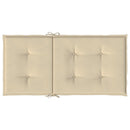 stolehynde m. lav ryg 2 stk. 100x50x3 cm oxfordstof beige