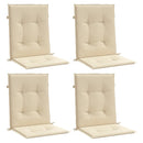 stolehynde m. lav ryg 4 stk. 100x50x3 cm oxfordstof beige