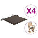 hynder til havestol 4 stk. 40x40x3 cm oxfordstof gråbrun