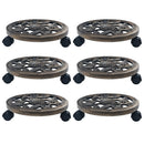 plantevogne 6 stk. 30 cm plastik bronzefarvet