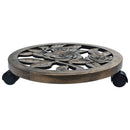 plantevogne 6 stk. 38 cm plastik bronzefarvet