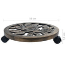 plantevogne 6 stk. 38 cm plastik bronzefarvet