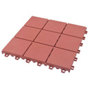 Terrasse Flise 10 pcs Rød 30,5 x 30,5 x 2,2 cm Polypropylen
