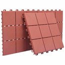 Terrasse Flise 10 pcs Rød 30,5 x 30,5 x 2,2 cm Polypropylen