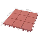 Terrasse Flise 10 pcs Rød 30,5 x 30,5 x 2,2 cm Polypropylen