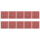 Terrasse Flise 10 pcs Rød 30,5 x 30,5 x 2,2 cm Polypropylen